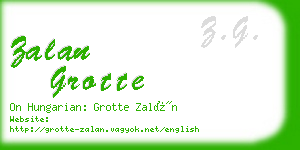 zalan grotte business card